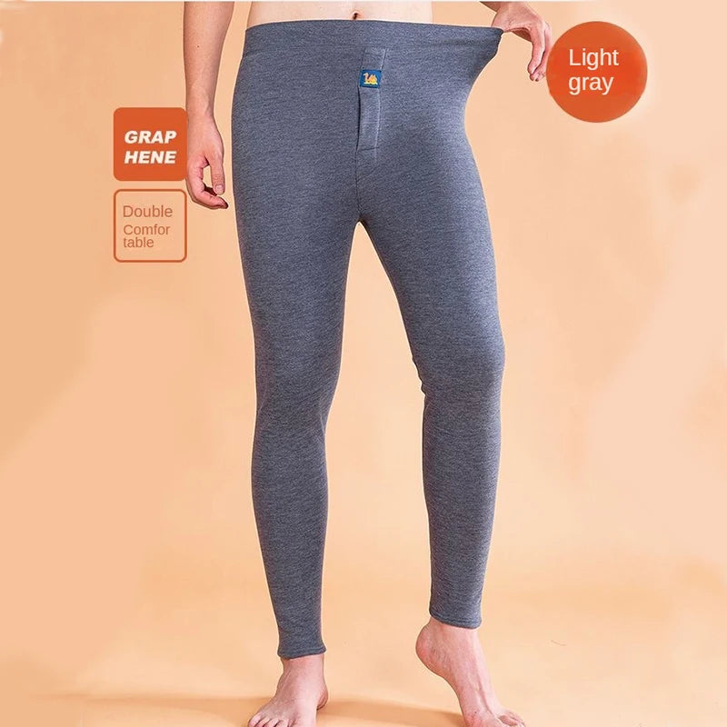 Men's Thermal Underwear Set | Winter Fleece Warm Pants | Soft Comfortable Breathable Sleepwear Leggings