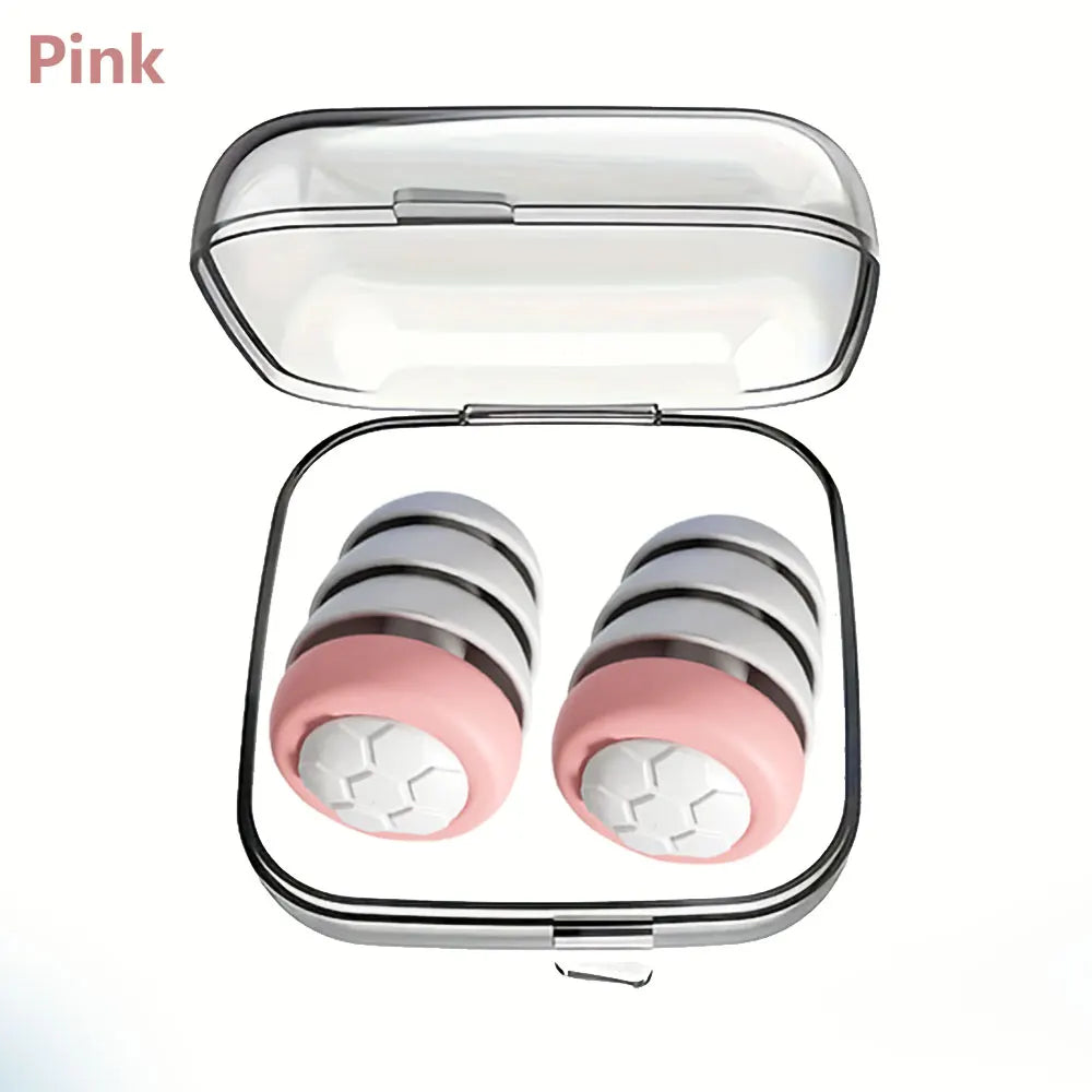 سدادات أذن HUAK المصنوعة من السيليكون الناعم - حماية للأذن بخاصية إلغاء الضوضاء للنوم والسباحة والراحة الهادئة