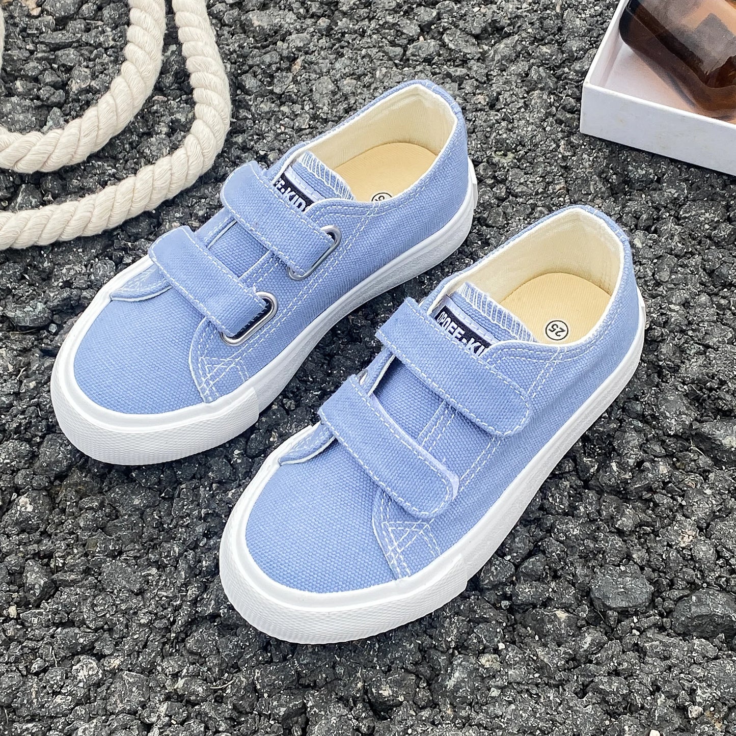 Spring & Autumn Kids Canvas Shoes | Solid Color Soft Sole Skateboard Sneakers for Boys & Girls