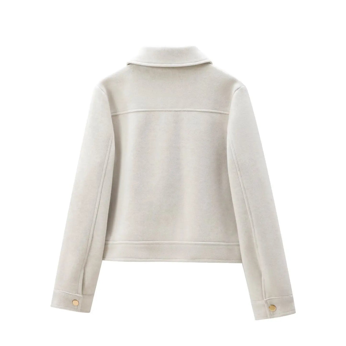 Women's Zipper Jacket Coat New Winter Long Sleeve Pocket Short Street Elegant Outerwear