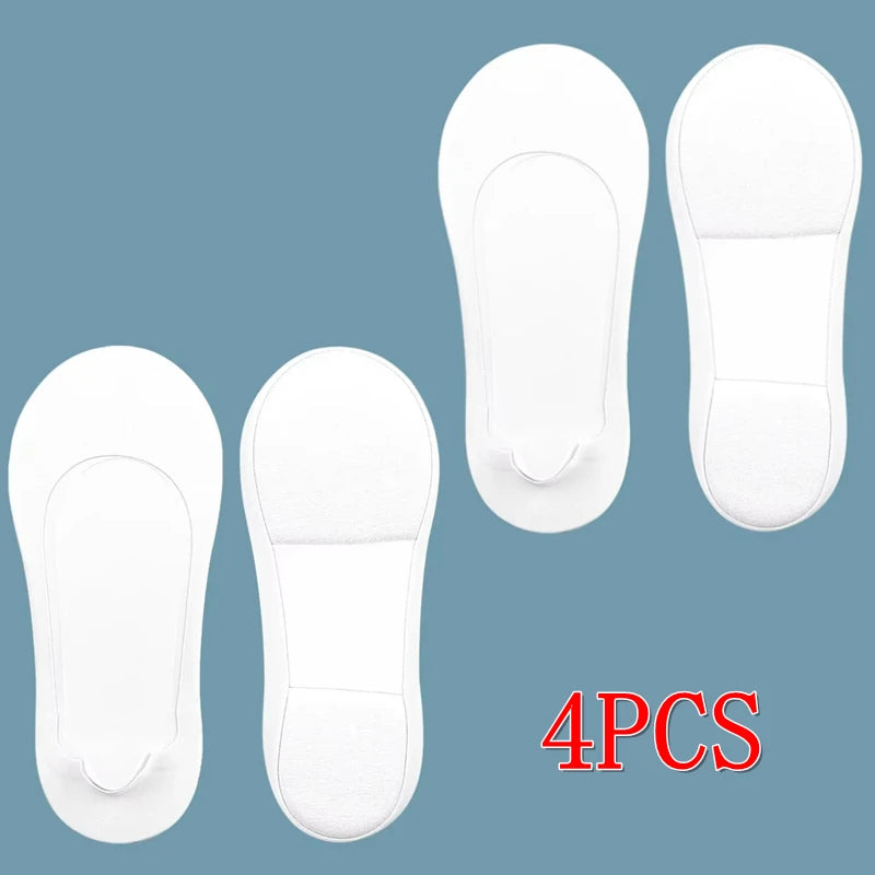 جوارب قارب نسائية بنعل داخلي مدمج - امتصاص الصدمات، دعم غير مرئي للقدمين مانع للانزلاق (زوج واحد أو زوجان)