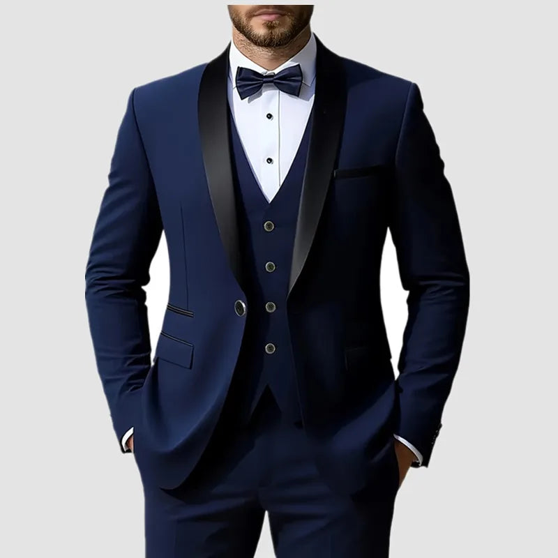 Men's Formal Slim Fit Tuxedo Suit – Business & Wedding Groom Attire