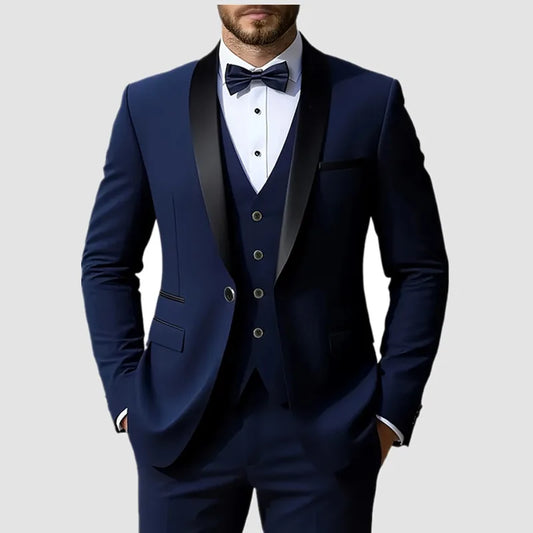 Men's Formal Slim Fit Tuxedo Suit – Business & Wedding Groom Attire