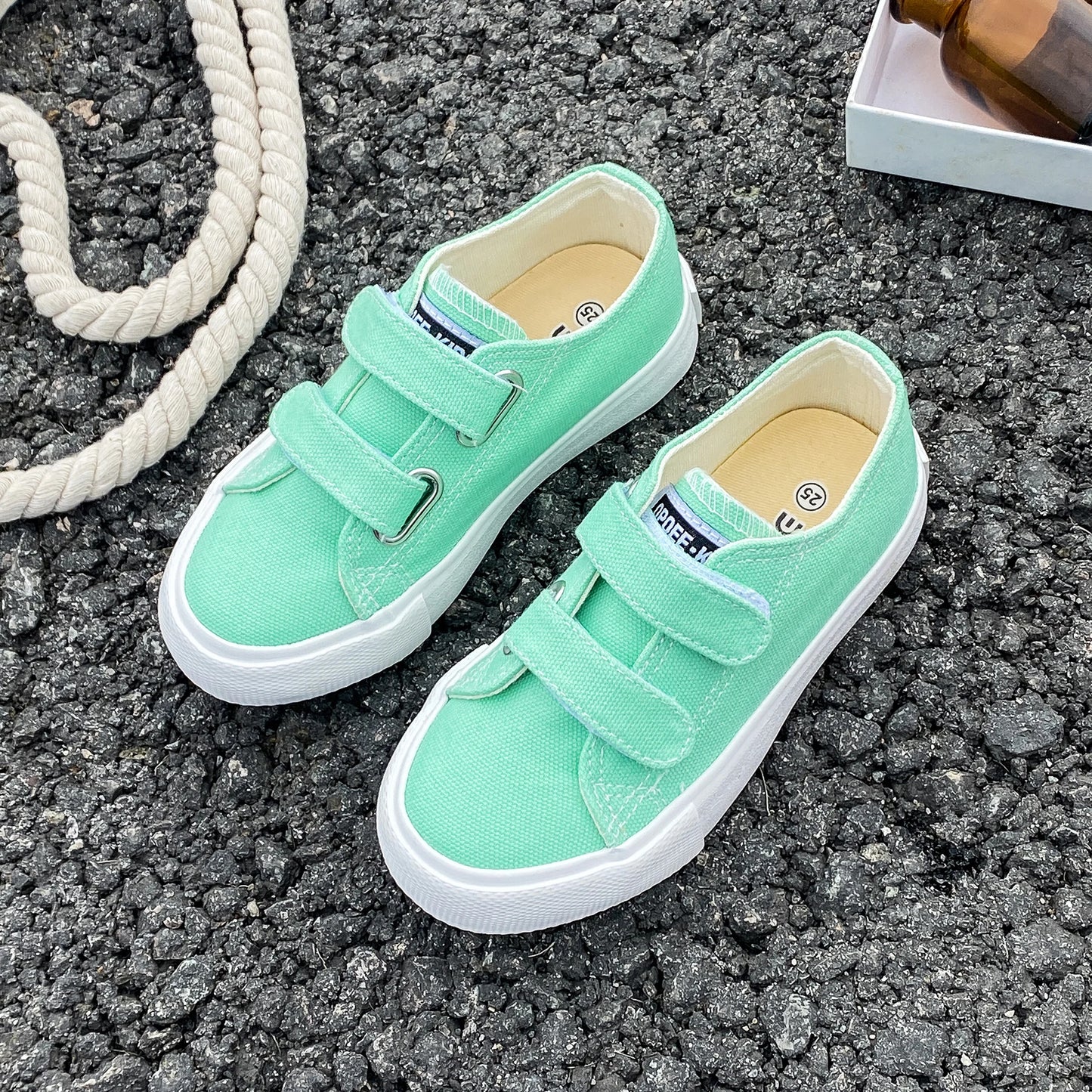 Spring & Autumn Kids Canvas Shoes | Solid Color Soft Sole Skateboard Sneakers for Boys & Girls