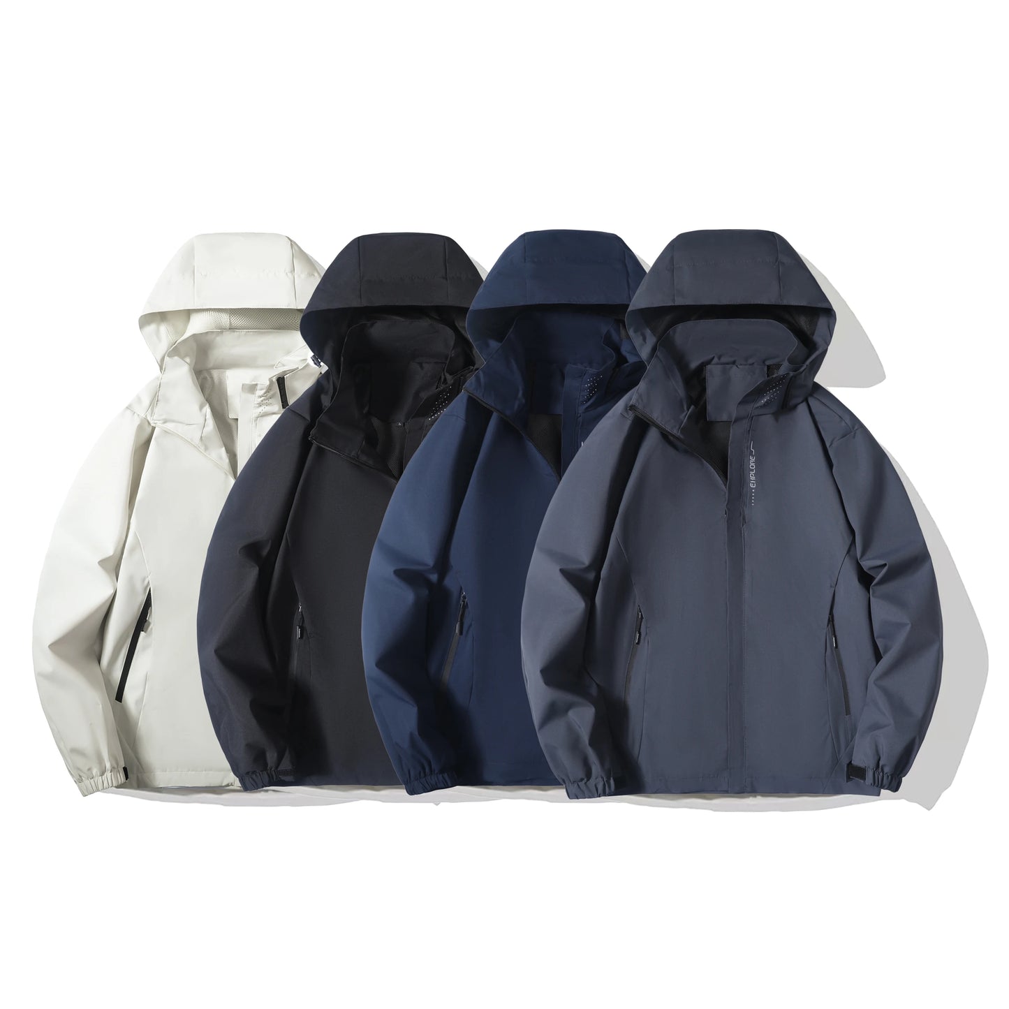 Men’s Waterproof Lightweight Rain Jacket – Hooded Windproof Outdoor Hiking & Climbing Coat