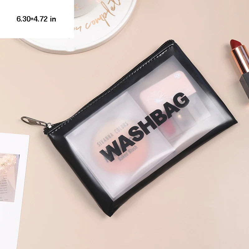 Portable Toiletry Bags with Handle | Translucent Waterproof Travel Makeup Bag for Women | Large Capacity Cosmetic Bag