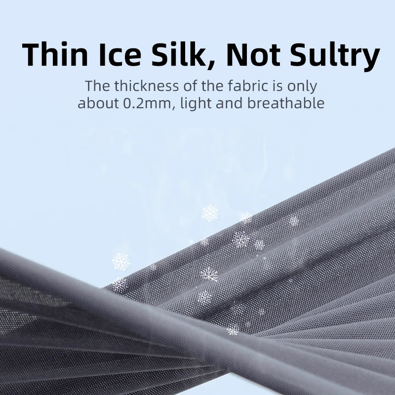 أكمام ذراع ROCKBROS Ice Fabric UV400 - قابلة للتهوية، سريعة الجفاف، حماية من الشمس للجري والتخييم والرياضات الصيفية