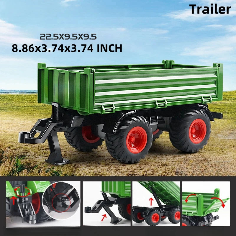 Large Scale Tractor Toy Set – DIY Farm Truck & Trailer Playset for Kids