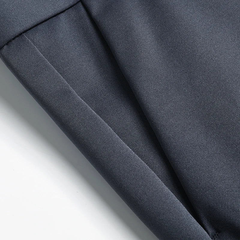 Men's Summer Thin Straight Stretch Pants – Casual No-Iron Silky Cool Fabric Trousers 29-42