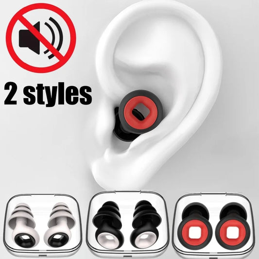 سدادات أذن من السيليكون • السباحة والنوم • إلغاء الضوضاء • حماية السمع العازلة للصوت • سدادات أذن حلقية قابلة لإعادة الاستخدام