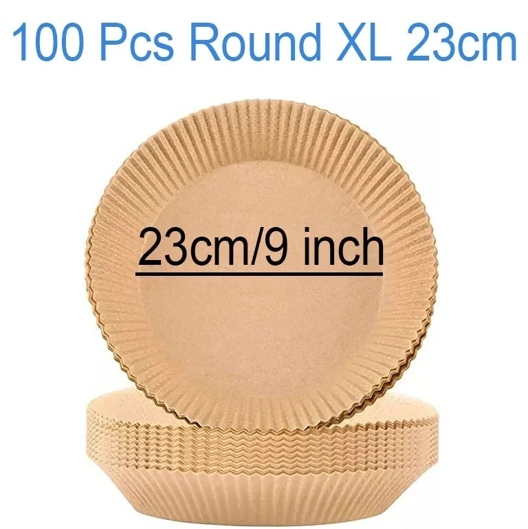 50–300pcs Air Fryer Baking Paper Liners – Disposable Oil-Proof Oven & BBQ Pads