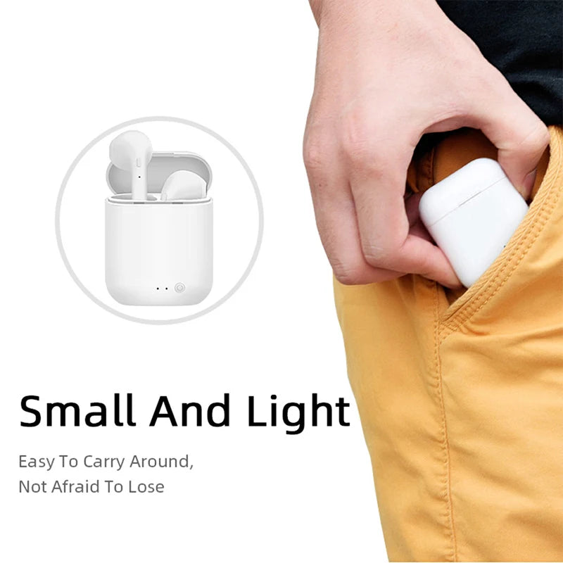 سماعات أذن I12 Macaron Bluetooth 5.0 - سماعة رأس رياضية لاسلكية بصوت عالي الدقة