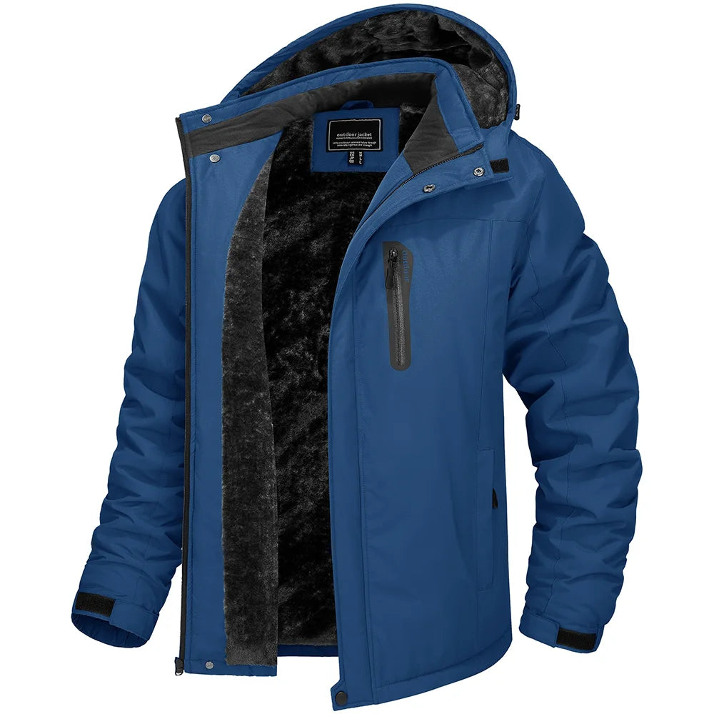 TACVASEN Men’s Winter Fleece Jacket – Waterproof Hiking & Skiing Windbreaker Parka