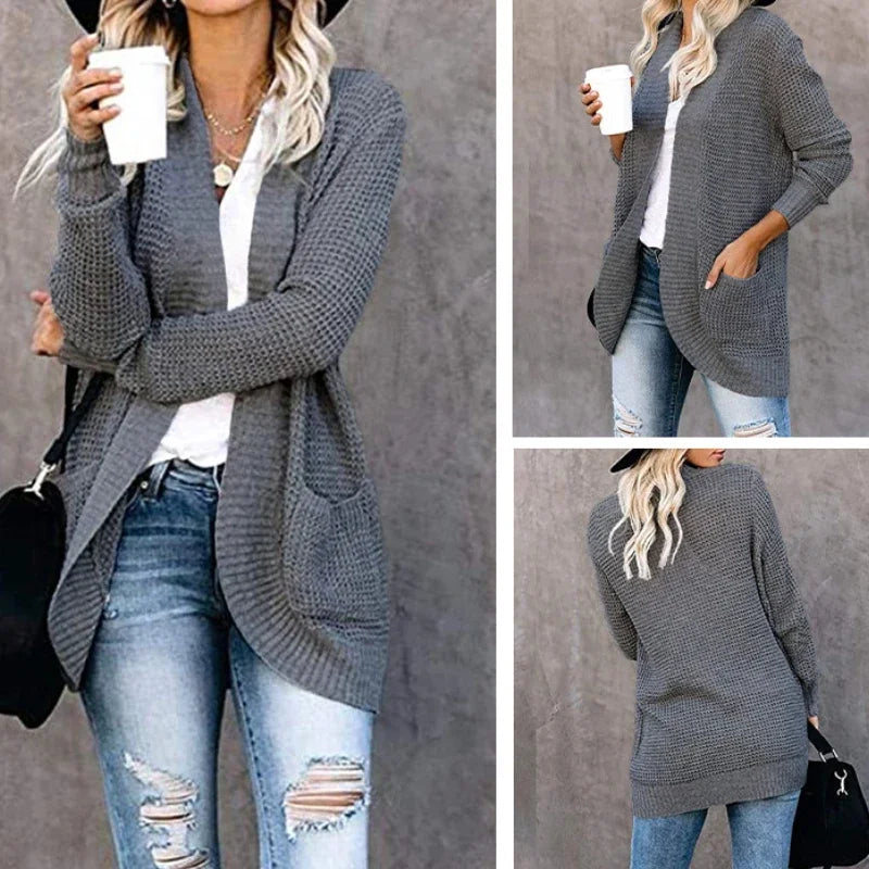 Fashion Women Cardigan Autumn Harajuku Knitted Sweater Basic Jacket Thin Streetwear Outerwear