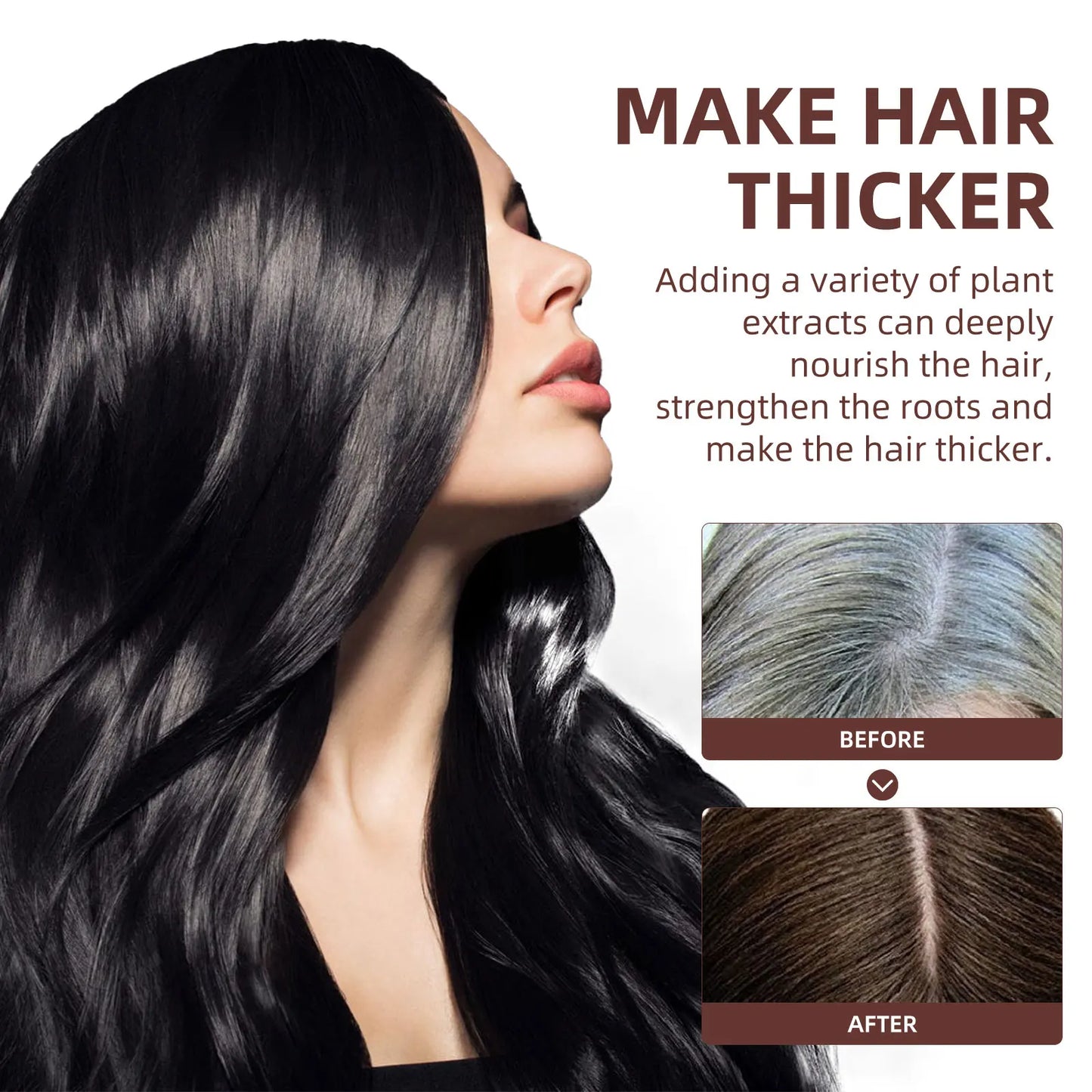 بخاخ الشعر الأسود من EELHOE - سيروم Polygonum Multiflorum من الأبيض إلى الأسود