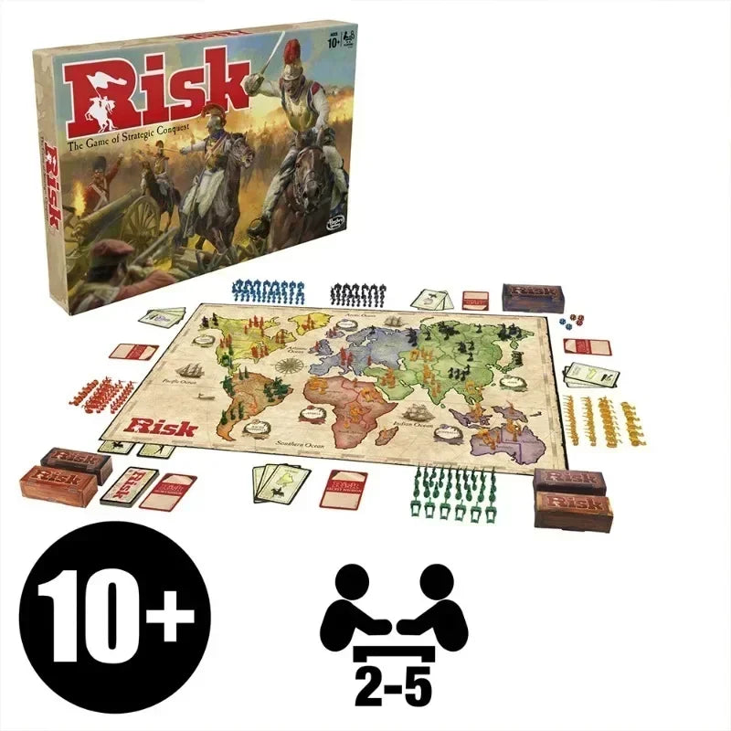 Board Games Risk – Game of Strategic Conquest for 2 to 5 Players | Family Board Game for Ages 8+
