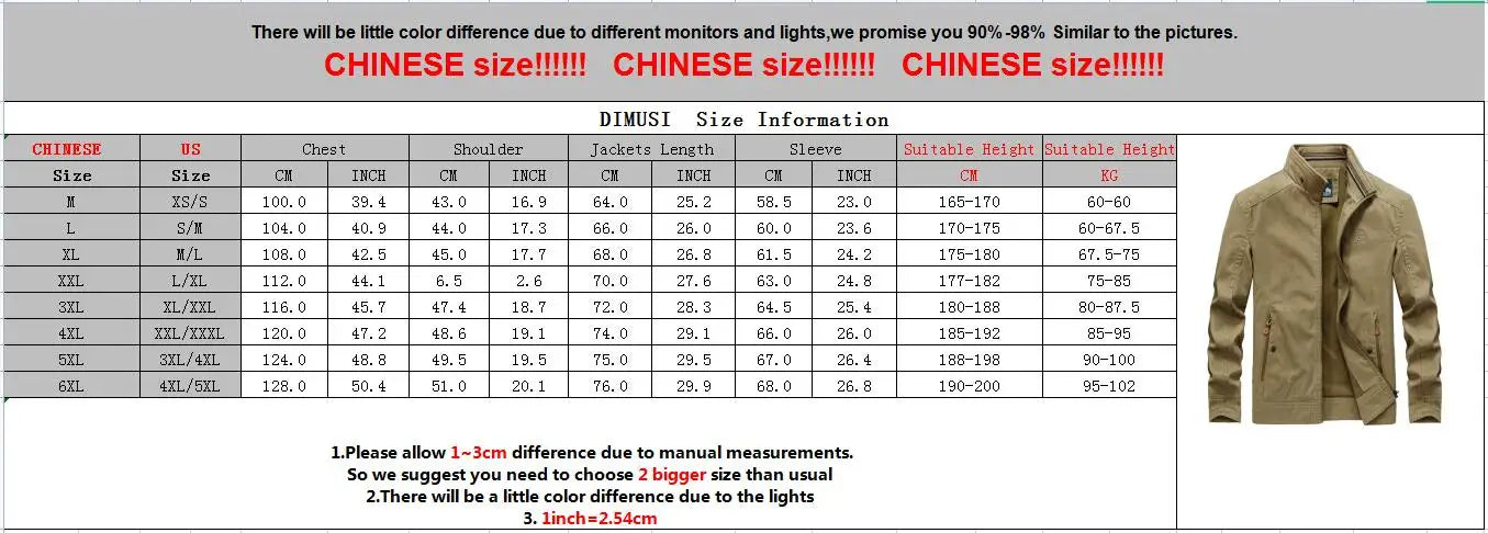 DIMUSI Men’s Autumn Bomber Jacket – Casual Cotton Tactical Windbreaker Military Coat