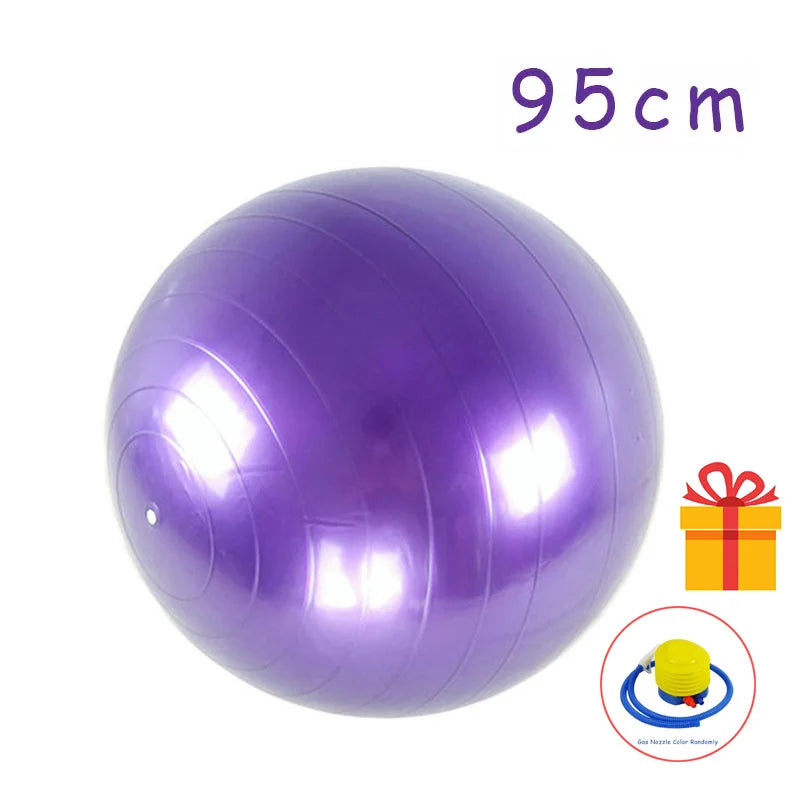PVC Yoga Ball | Thickened Explosion-Proof Fitness & Balance Ball – Home Gym Pilates Exercise (45–85cm)
