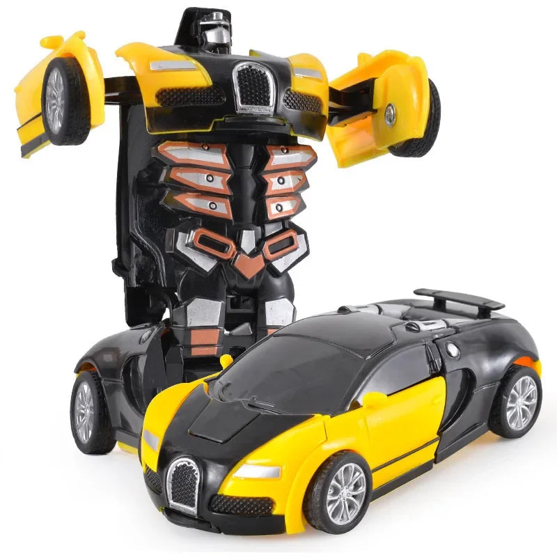 Shape-Shifting Robot Car Toy – Inertial Impact One-Button Transform Car