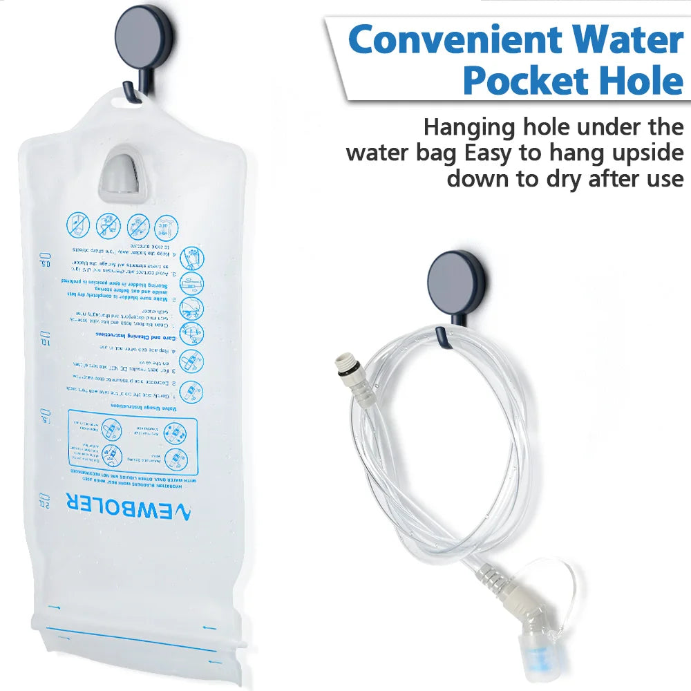 NEWBOLER 1.5L–3L TPU Water Bladder – Folding Hydration Bag for Cycling, Running & Camping