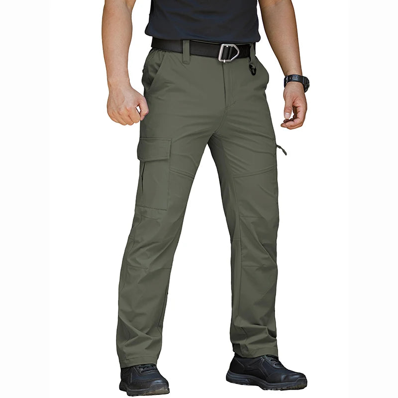Leichte, schnelltrocknende und wasserabweisende Cargohose für Herren – Outdoor-Wanderhose, taktische Arbeitshose