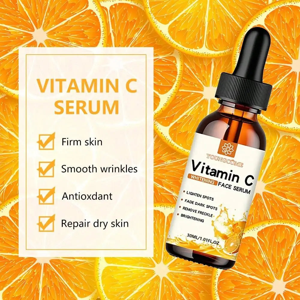 Vitamin C Facial Essence – Dark Spot Remover with Hyaluronic Acid, Anti-Aging & Moisturizing Face Serum (30ml-50ml)