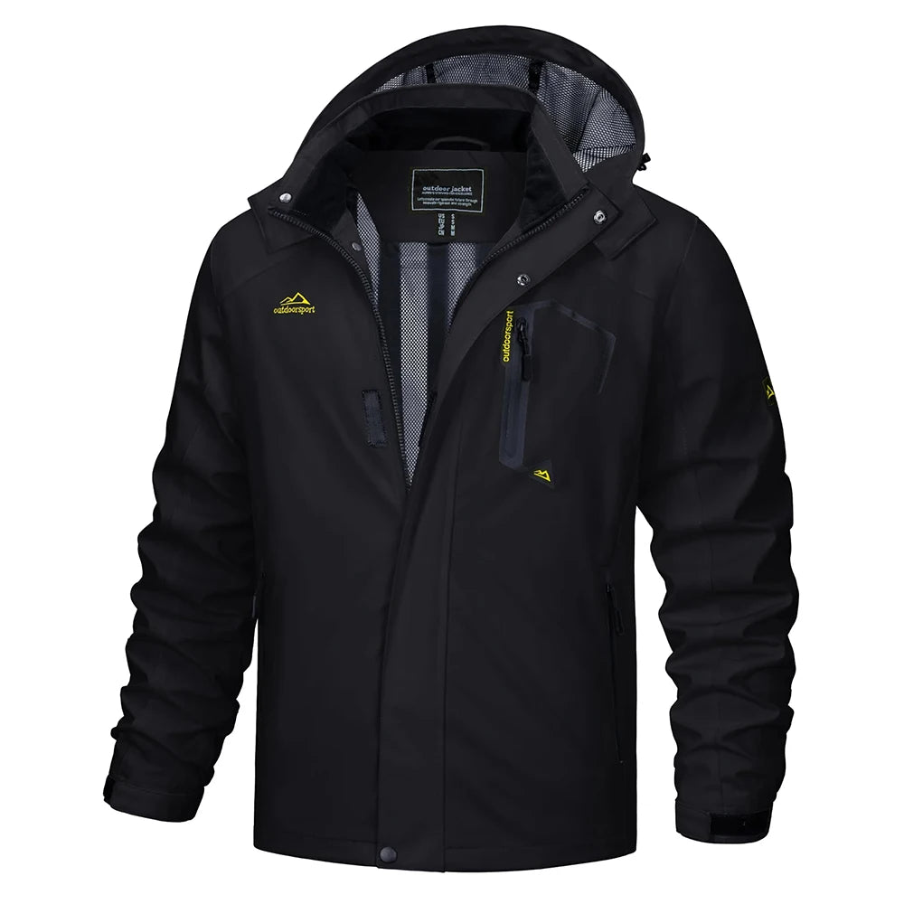 TACVASEN Men’s Spring Autumn Lightweight Jacket – Mesh-Lined Waterproof Outdoor Windbreaker