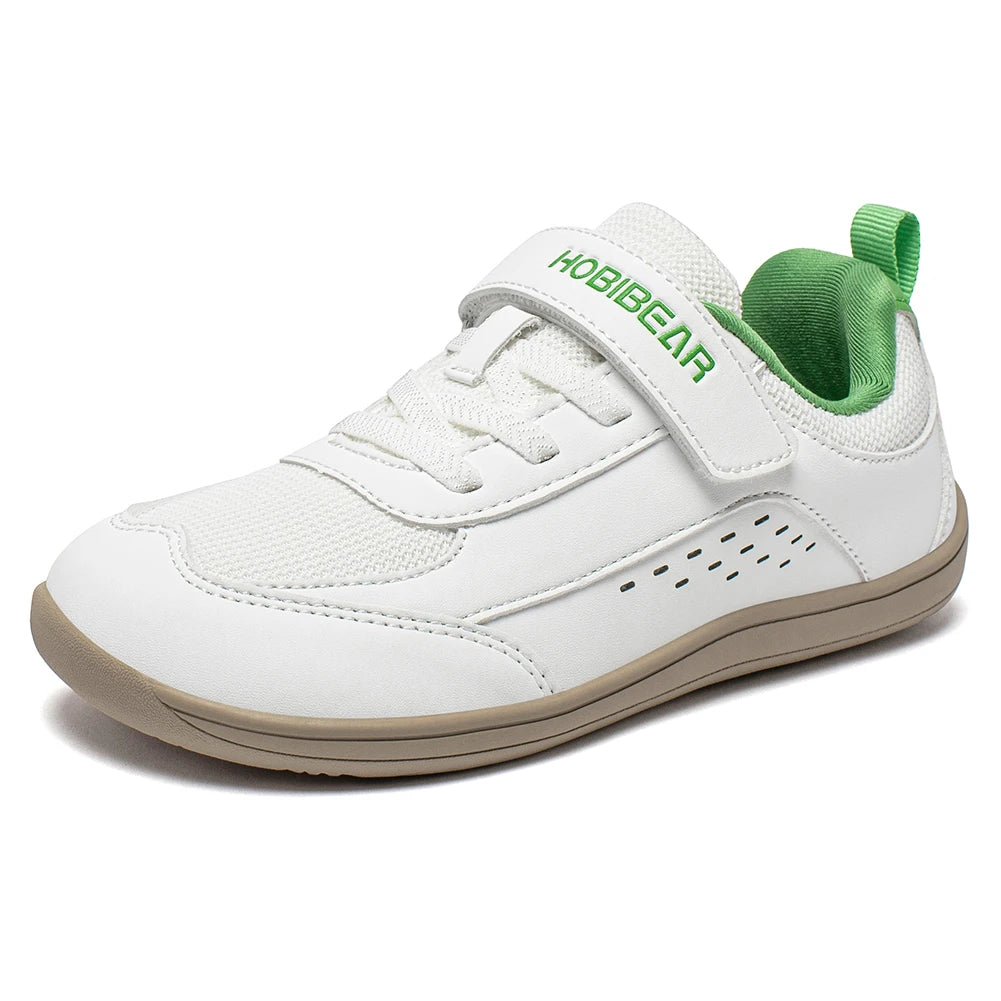HOBIBEAR Kids Barefoot Sneakers – Wide Toe Minimalist Hook & Loop Shoes