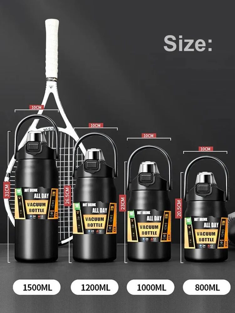 304 Stainless Steel Portable Thermos with Straw – Vacuum Insulated Sports Tumbler for Hot & Cold Drinks