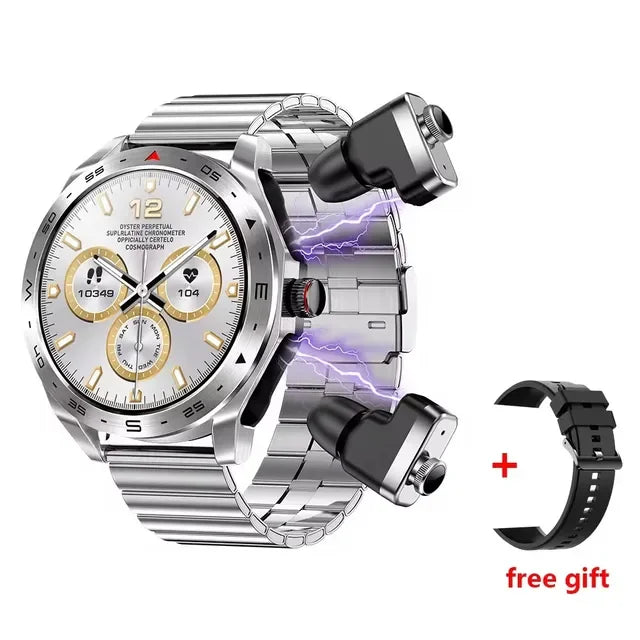 Smart Watch with TWS Earphones – 2-in-1 Bluetooth Call Sports Smartwatch | HIFI 9D Sound for Men & Women
