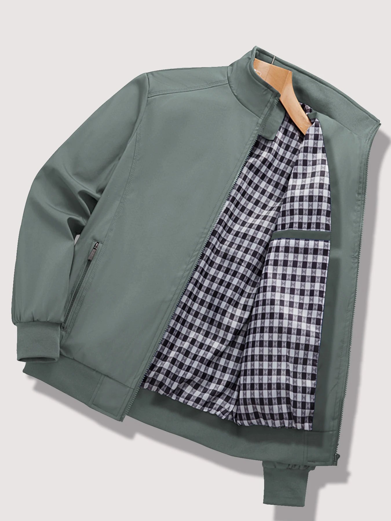 2024 Men’s Spring Autumn Casual Jacket – Solid Color Business Casual Commuter Coat