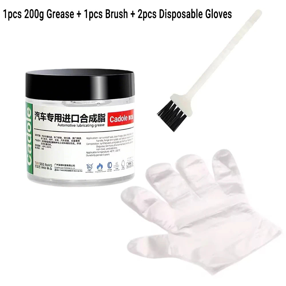 Car Sunroof Track Lubricating Grease 100g White Car Lubricant Oil for Mechanical Maintenance Door Noise & Antirust Protection