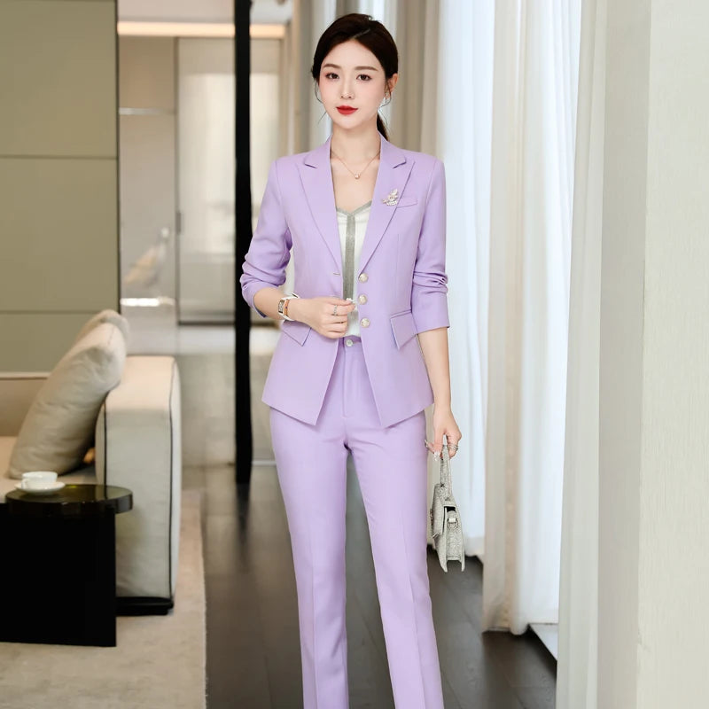 Women’s Professional Pantsuit – Autumn & Winter Fashionable Business Set