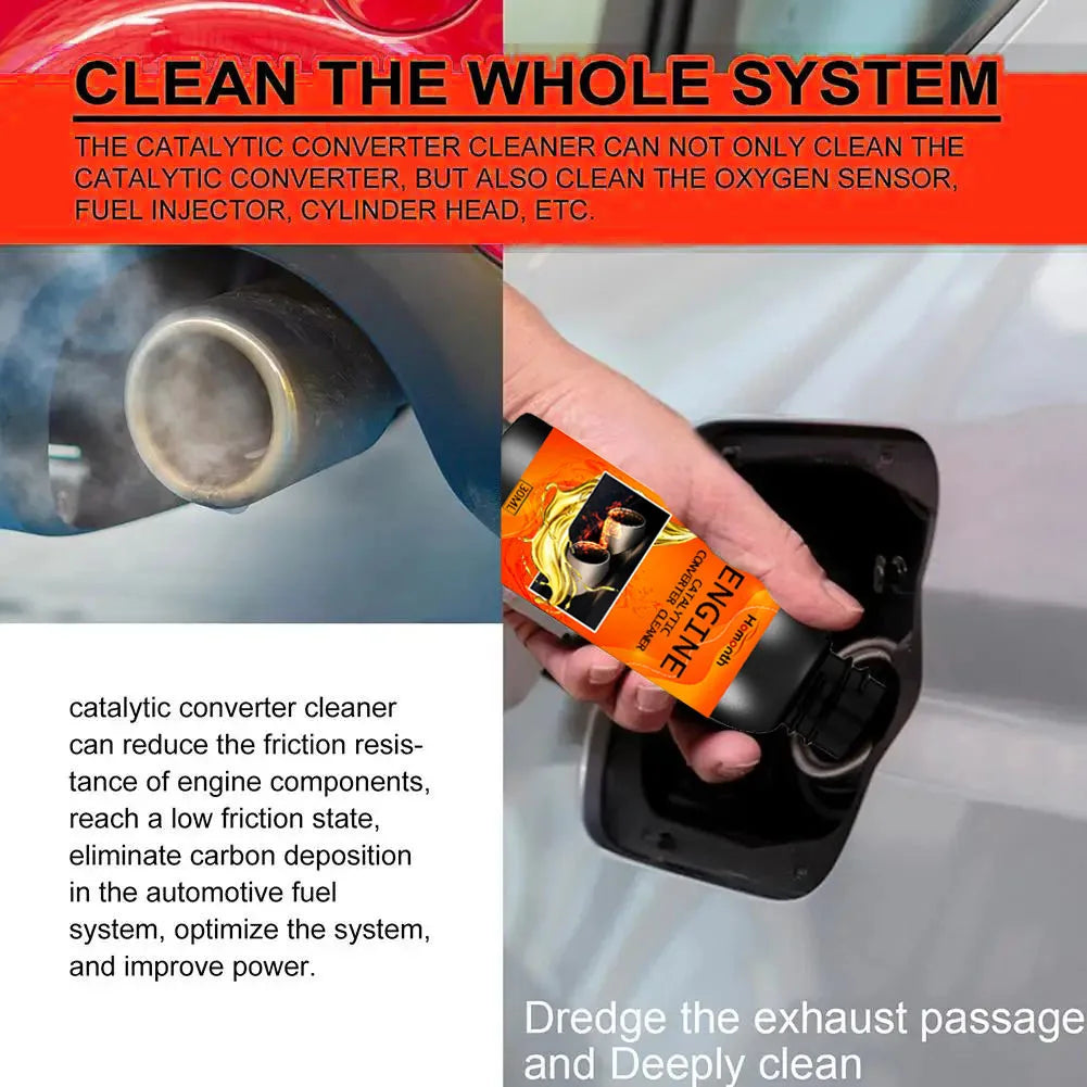 Catalytic Converter Cleaner Engine Carbon Remover Fuel Saver Engine Booster for Diesel Cars F21#VV