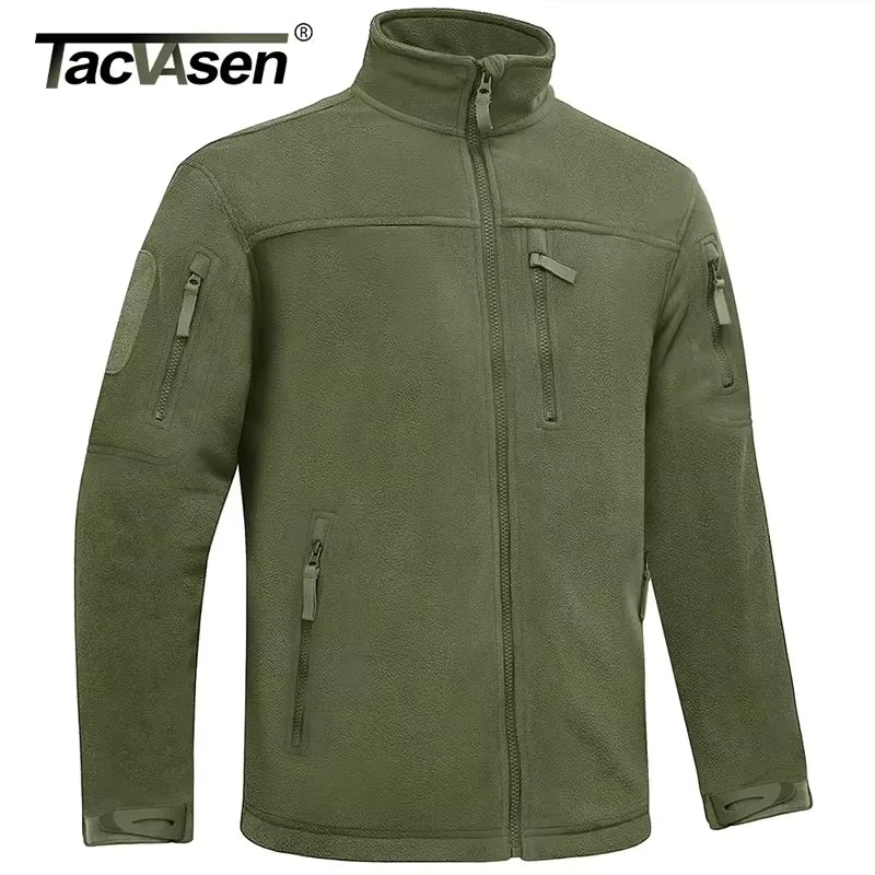 TACVASEN Men’s Winter Fleece Jacket – Thermal Full-Zip Work & Outdoor Windbreaker with Pockets