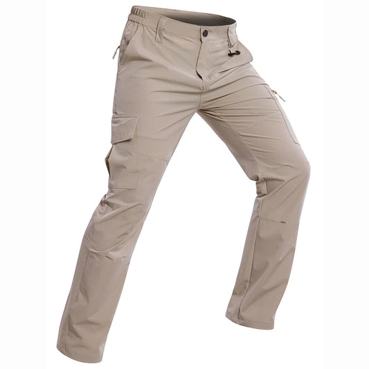 Men’s Lightweight Quick-Dry Water-Resistant Cargo Pants – Outdoor Hiking Tactical Work Trousers