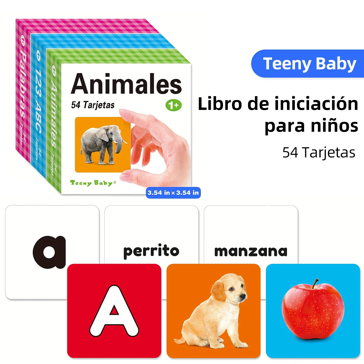 54-Piece Spanish Early Learning Word Flashcards – Educational Cards for Kids 1 Year & Older