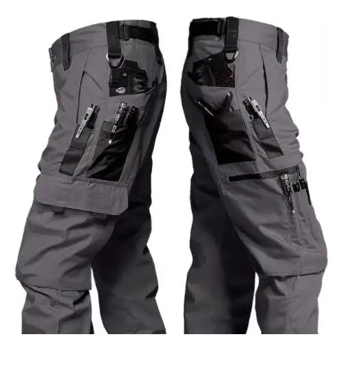 Men’s Waterproof Tactical Cargo Pants – Outdoor Combat Multi-Pocket Wear-Resistant Trousers