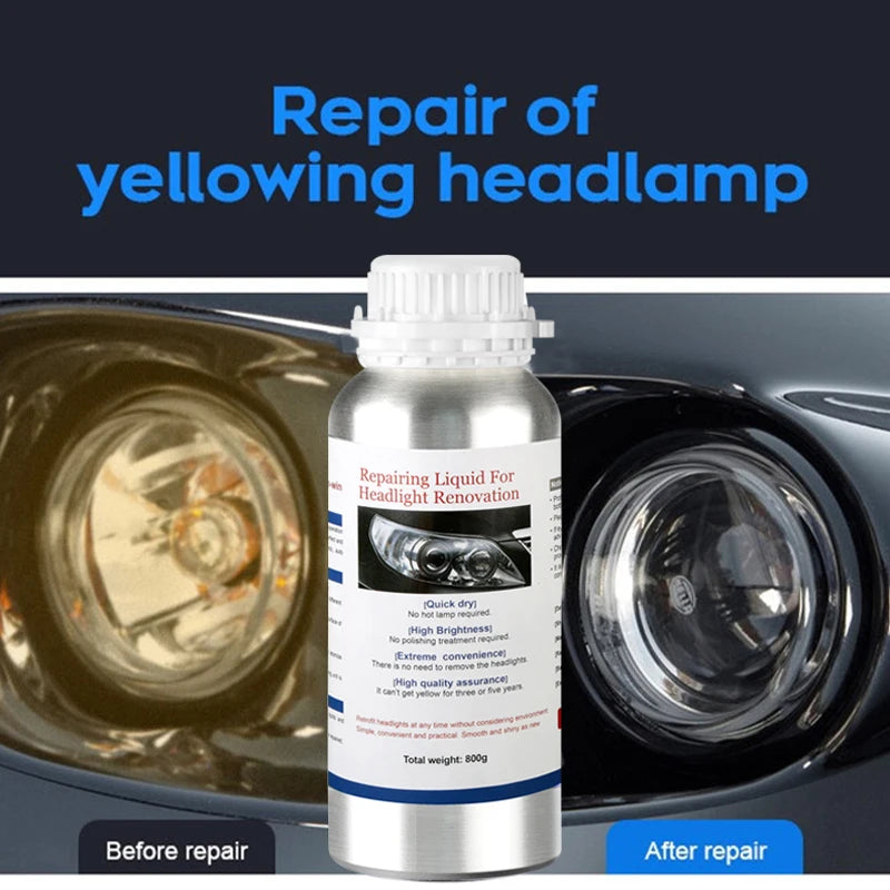 800ML Car Headlight Repair Fluid Headlight Polishing Restoration Chemical