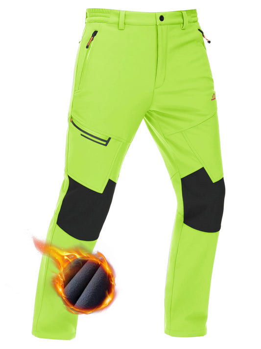 TACVASEN Men’s Thick Fleece Thermal Hiking Pants – Winter Windproof Outdoor Ski & Camping Trousers