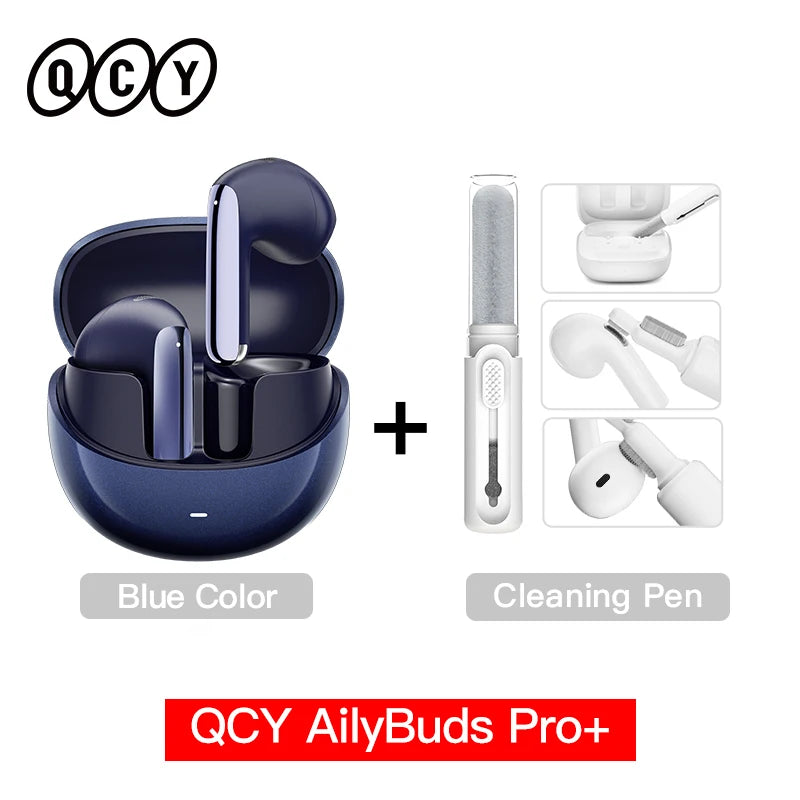 QCY HT10 AilyBuds Pro+ ANC Wireless Earphones – Hi-Res Audio with LDAC, Bluetooth 5.3, 6-Mic AI HD Call, Multipoint Connection