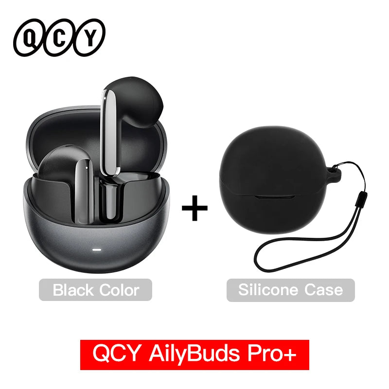 QCY HT10 AilyBuds Pro+ ANC Wireless Earphones – Hi-Res Audio with LDAC, Bluetooth 5.3, 6-Mic AI HD Call, Multipoint Connection