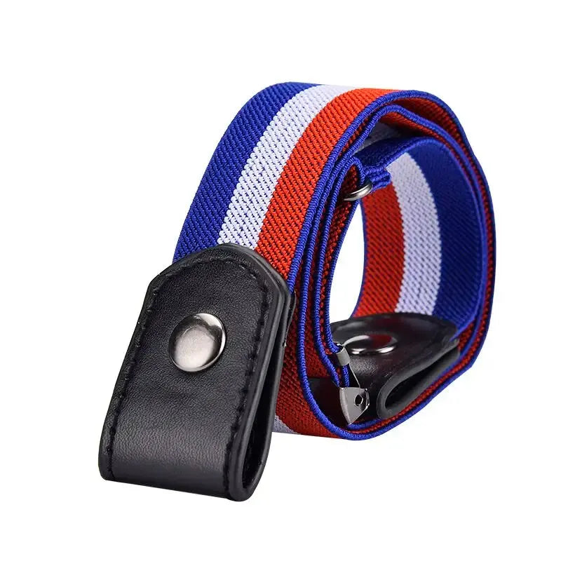 Adjustable Elastic No-Buckle Belt – Unisex Invisible Waistband for Jeans