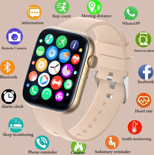 ساعة ذكية 2025 للرجال والنساء - شاشة عالية الدقة 1.9 بوصة، مكالمات بلوتوث، معدل ضربات القلب، مقاومة للماء IP68