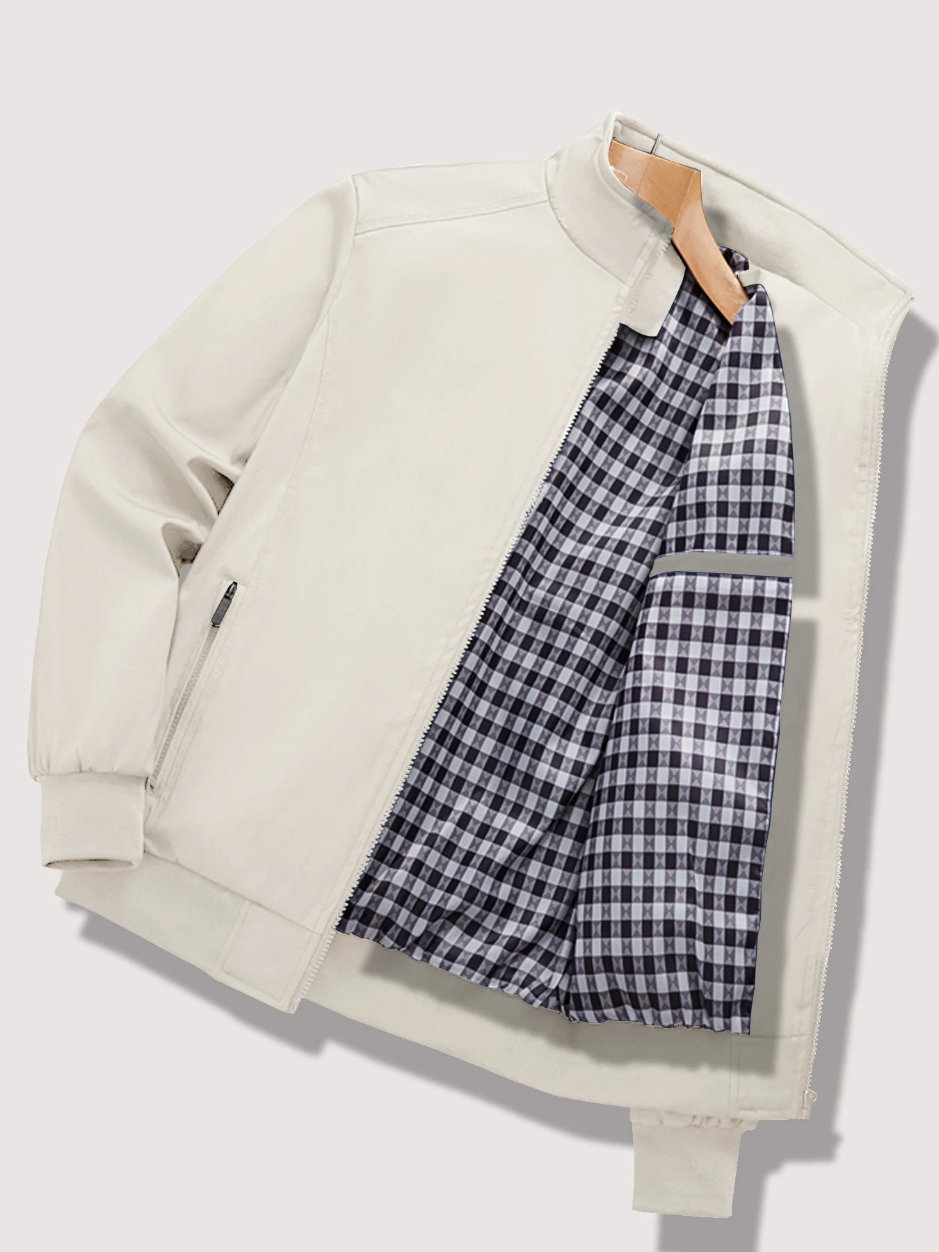 2024 Men’s Spring Autumn Casual Jacket – Solid Color Business Casual Commuter Coat