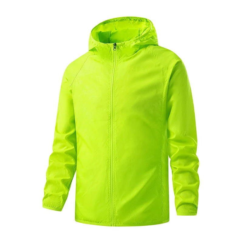 JNLN Men Women Waterproof Sun-Protective Hiking Jacket Windbreaker Outdoor Camping Climbing Rain Coat
