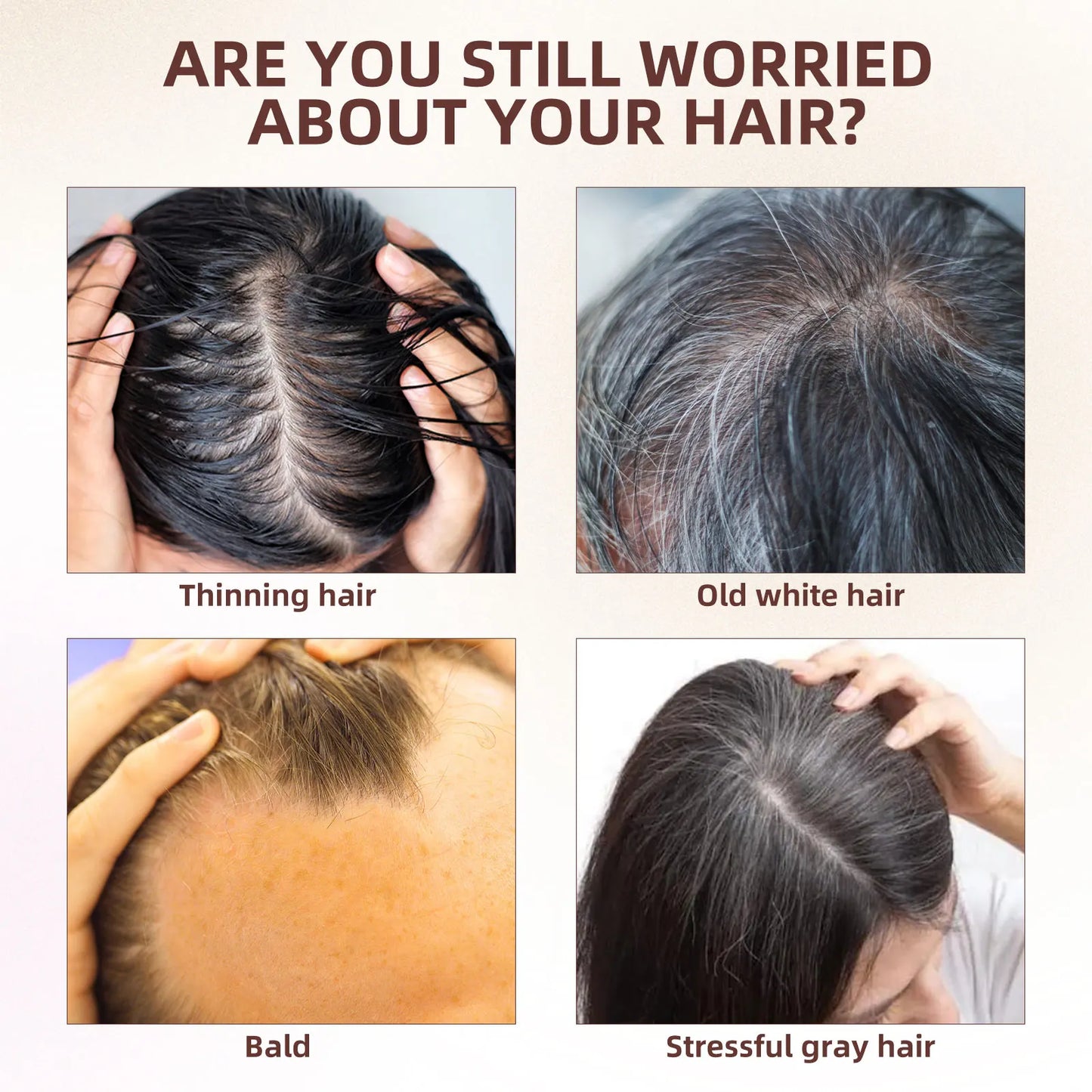 بخاخ الشعر الأسود من EELHOE - سيروم Polygonum Multiflorum من الأبيض إلى الأسود