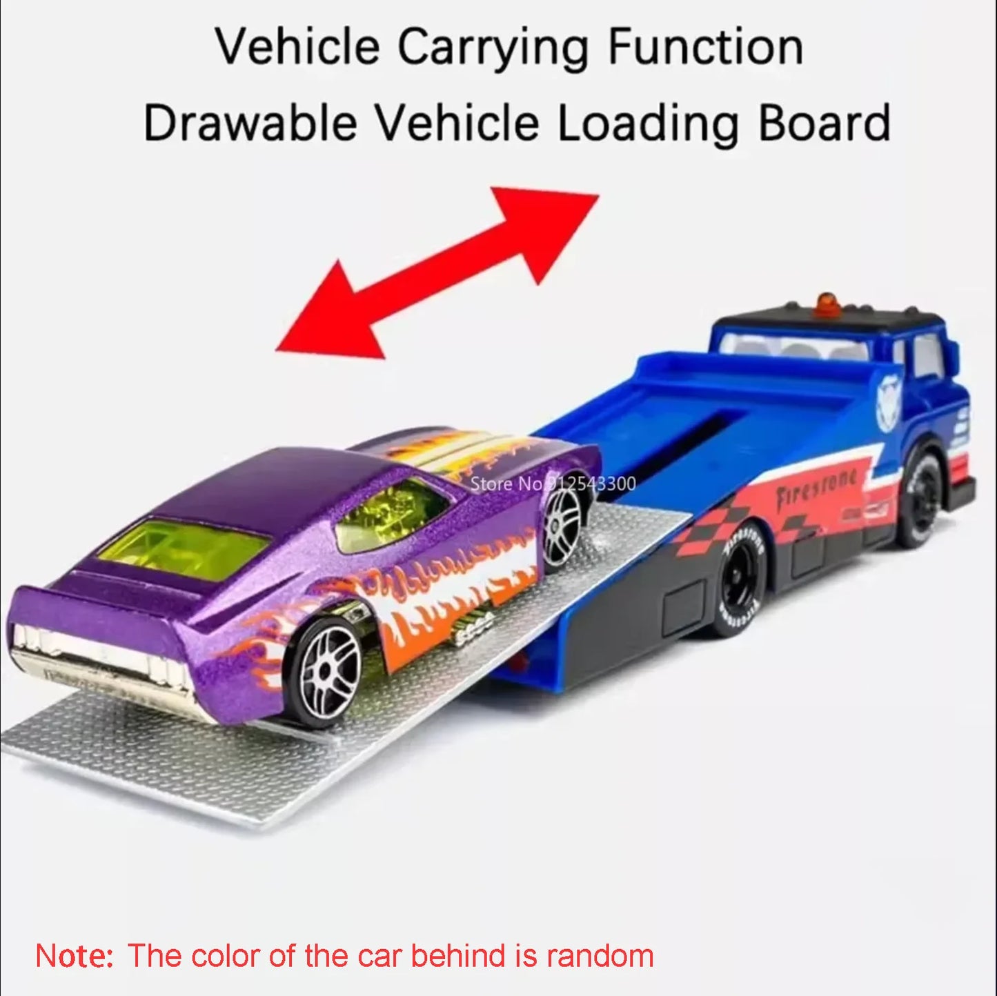 1:64 Alloy Container Trailer Diecast Toy Car – Metal Pull Back Truck Gift