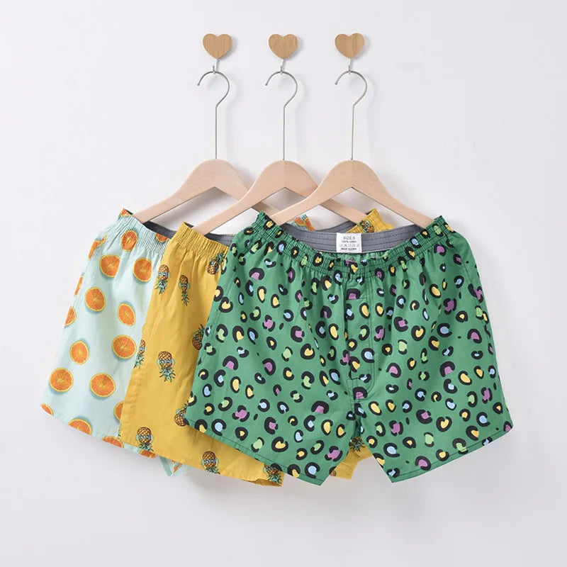 3PCS Men's Cotton Boxer Shorts | Loose Comfortable Arrow Pants Style Underwear | Homewear Boxers