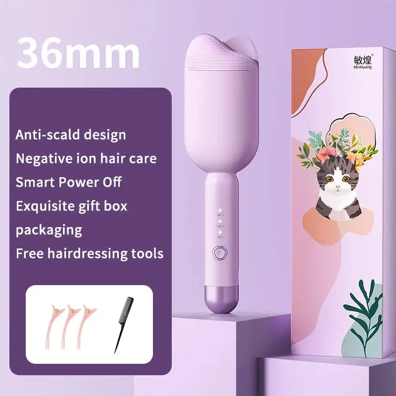 36mm Electric Hair Curler | Large Wave Ceramic Curling Wand for Long-Lasting Curls